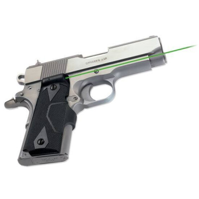 Crimson Trace 1911 Officer's Model Green Lasergrips Polymer Black LG-404G