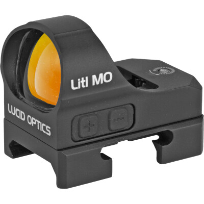 Lucid Optics LITL Mo Red Dot Sight, Aluminum, 3 MOA Dot, Picatinny Mount, Black Finish, Uses CR1632