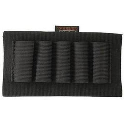 Uncle Mike's Shotgun Buttstock Shell Holder Holds 5 Shells Black