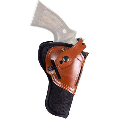DeSantis Dual Angle Hunter Hybrid Holster fits S&W L Frame 6" Barrel and Similar Ambidextrous Nylon/Leather Black/ Brown