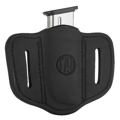 1791 Gunleather Single Stacked Magazine Single Magazine Pouch 1.1 OWB Ambidextrous Leather Black
