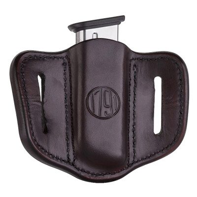 1791 Gunleather Single Stacked Magazine Single Magazine Pouch 1.1 OWB Ambidextrous Signature Brown