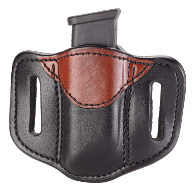 1791 Gunleather Double Stacked Polymer Magazine Single Magazine Pouch 1.2 OWB Ambidextrous Black/Brown