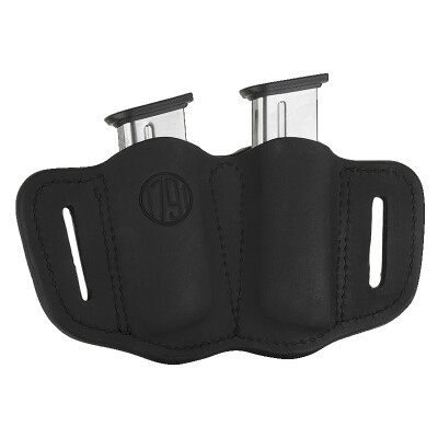 1791 Gunleather Single Stacked Magazine Double Magazine Pouch 2.1 OWB Ambidextrous Leather Black