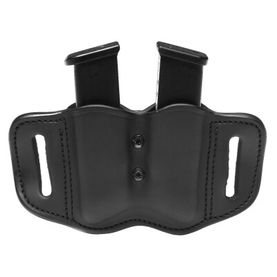 1791 Gunleather Double Stacked Polymer Magazine Double Magazine Pouch 2.2 OWB Ambidextrous Leather Black