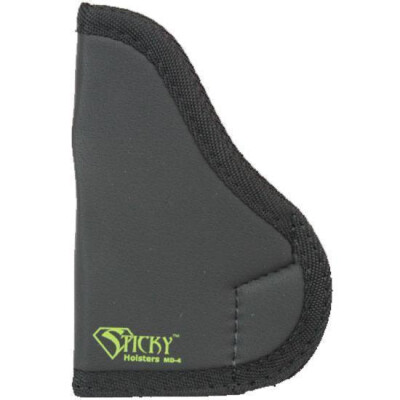 Sticky Holsters MD-4 Medium IWB Holster Ambidextrous Single Stack/Sub-Compact Medium Semi Auto Pistols Up to 3.6" Barrels Sticky Skin Material Matte Black Finish