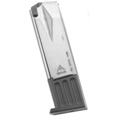 Mec-Gar Magazine For Ruger P85/89/93/94/95 10 Rounds 9mm Luger Nickel Plated Carbon Steel