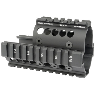Midwest Industries Mini Draco AK Two Piece Drop In Hand Guard 6061 Aluminum Hard Coat Anodized Matte Black
