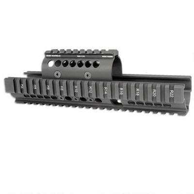 Midwest Industries Universal AK-47/AK-74 Extended Hand Guard Standard Top Cover 6061 Aluminum Matte Black MI-AK-X