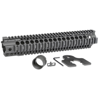 Midwest Industries AR-15 Combat Rail T-Series 12.625" One Piece Free Float Hand Guard 6061 Aluminum Hard Coat Anodized Matte Black Finish