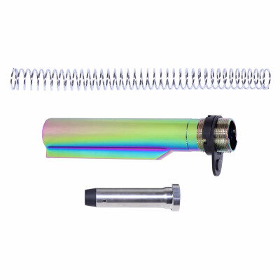 Guntec AR-15 Mil-Spec Buffer Tube Set Gloss Rainbow