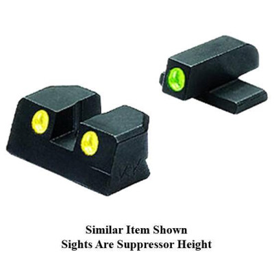 Meprolight Tru-Dot Fixed Night Sights for Glock 17/19/22 Green/Yellow Steel