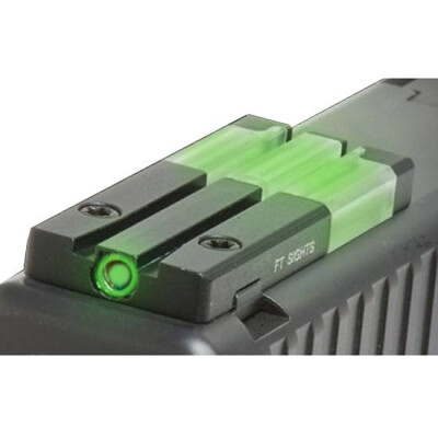 Meprolight FT Bullseye Micro Optic Pistol Sight Fiber Optic/Tritium Green Springfield XD/XD(M)/XD-S Models Alloy Housing Matte Black Finish