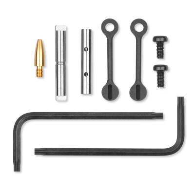 KNS Precision AR-15 Replacement Trigger/Hammer Pin Kit 2nd Generation/Mod2 .1555" Diameter Non Rotating Oversized Pins Stainless Steel/Matte Black Finish
