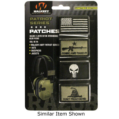 Walker's Game Ear Patriot Limited Edition Velcro Morale Patch Kit Four Patches
