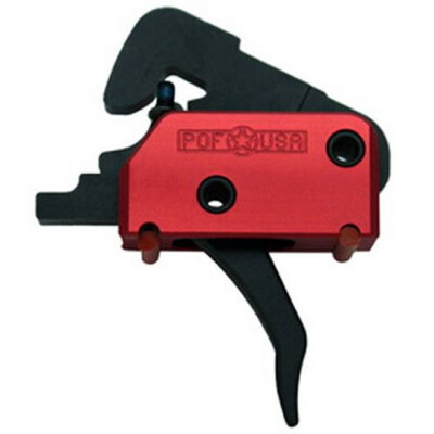 POF AR-15 Drop In Single Stage Enhanced Finger Placement Trigger 5 lbs KNS Pins Red 00516