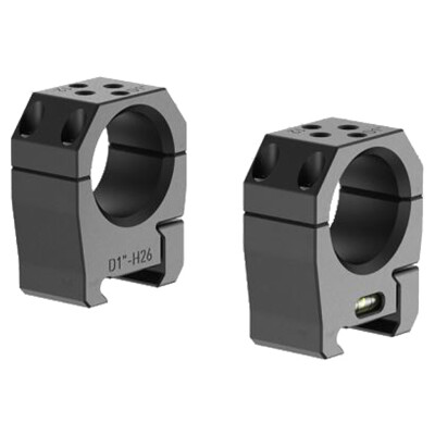 Audere PSR Scope Rings 1" Low Black