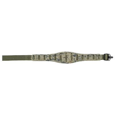 Quake Claw Contour Rifle Sling with Swivels Green Camo