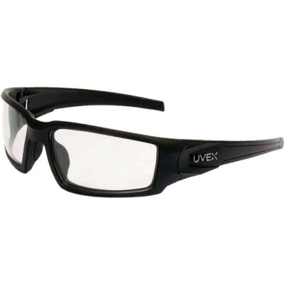 Hypershock Shooter's Safety Glasses Clear Lenses with Uvextreme and Anti-Fog Coating Black Polymer Frame Comfort Molded Temple