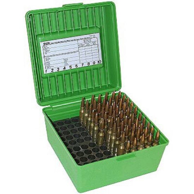 Magnum Rifle Ammo Box Holds 100 Rounds Green
