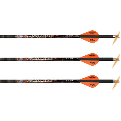 Ravin .003 Match Grade Lighted Arrows Carbon Construction 20" Long 400 Grain 3 Pack
