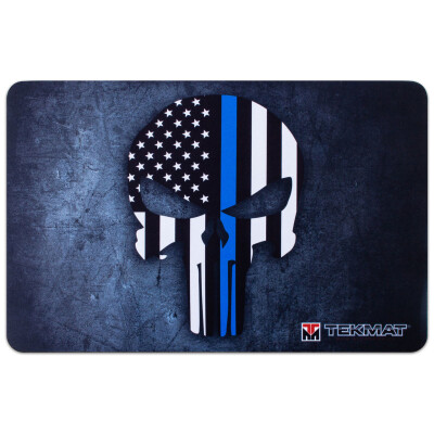 TekMat Thin Blue Line Punisher Armorer's Mat 11"x17"