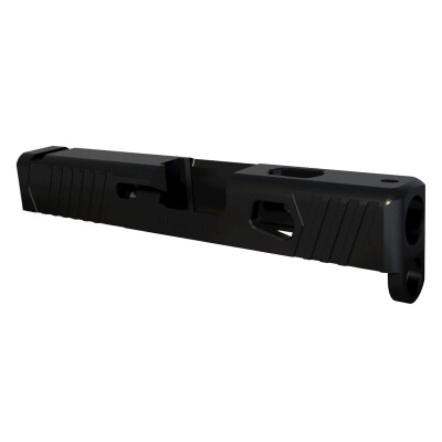 Rival Arms Slide for Glock 43 Models No Optic Cut CNC Machined 17-4PH Stainless Steel Billet Matte Black Finish