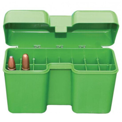 MTM Case-Gard RF22 Series 22 Round Short Magnum Ammunition Box Polypropylene Green RF22-SM-10