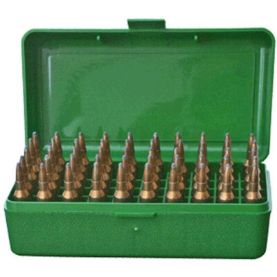 MTM Case-Gard R-50 Series Flip Top Rifle Ammo Box .458 SOCOM/.50 Beowulf 50 Rounds Green RSLD-50-10