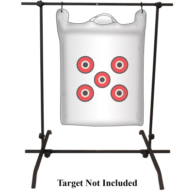 Muddy Outdoors Archery Target Holder Dual Purpose Bag/3D Adjustable Base Steel Black