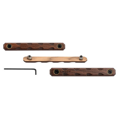WOOX Walnut Rail Covers M-LOK/KeyMod 3 Pack