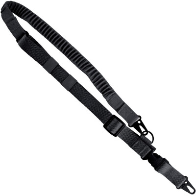 US Tactical C3: 2-to-1 Point Shock Webbing Tactical Sling Ambidextrous 37"-58" Long 1.25" Wide Nylon Strap/Shock Webbing Black