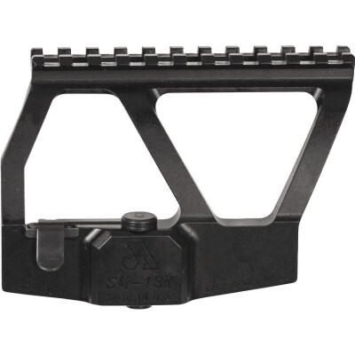 Arsenal AK-47 Scope Mount Iron Sight Relief Cut Low Profile Design Aluminum Black