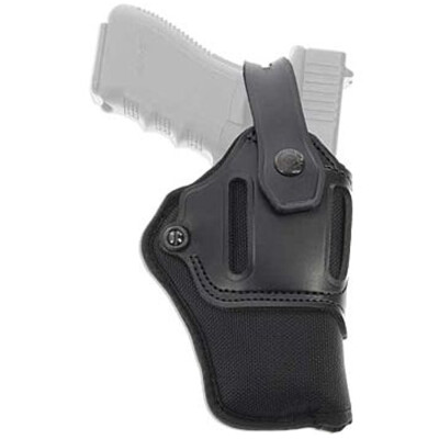 Galco Switchback Strongside/Crossdraw Belt Holster Fits S&W K & L Frame With 4" Barrel and Similar Ambidextrous Nylon/Leather Black