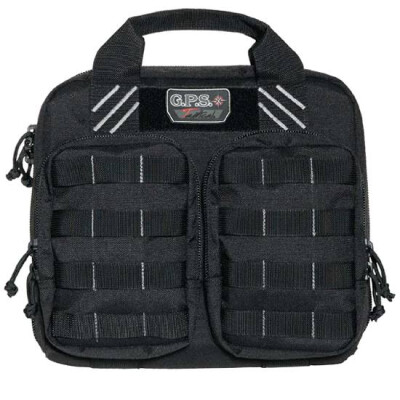 G Outdoors Incorporated Double Pistol Range Case Nylon Black GPS-T1412PCB