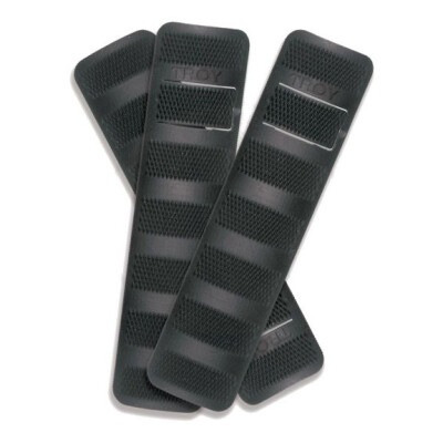 Troy Industries, Battle Rail Covers,6.2", Black, Three Pack SCOV-BRC-36BT-00