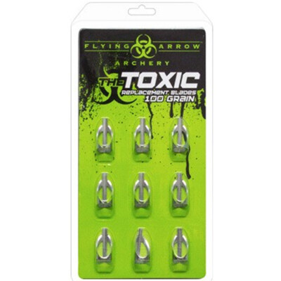 Flying Arrow Toxic Replacement Blades 100 Grain 9 Pack
