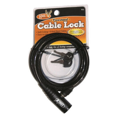 HME Products Tree Stand Cable Lock 6' Black TCL
