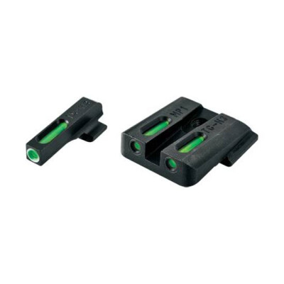 TRUGLO Novak .270/.450 Front Rear Set Sights TFX Tritium Fiber Optic Green Steel Black TG13NV2A