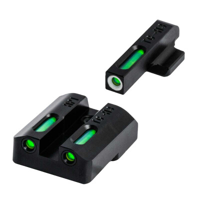 TRUGLO Novak .270/.500 Front Rear Set Sights TFX Tritium Fiber Optic Green Steel Black TG13NV4A