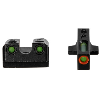 TRUGLO TFX Pro Night Sights Fits SIG P365 Green Tritium with Orange Outline Front Black Finish