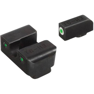 TRUGLO TFX Brite-Site Walther CCP Front and Rear Set TFO Green Night Sights Steel Black