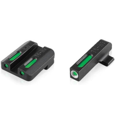 TRUGLO TFX Walther PPS M2 Front and Rear Tritium Sights Standard Height Steel Black