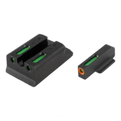 TRUGLO TFX Pro Walther PPS M2 Front and Rear Set Green TFO Night Sights Orange Ring Steel Black
