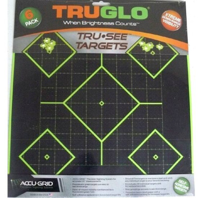 TRUGLO Tru-See Splatter Target 5 Diamond Paper Target 12"x12" Green 6 Pack TG14A6