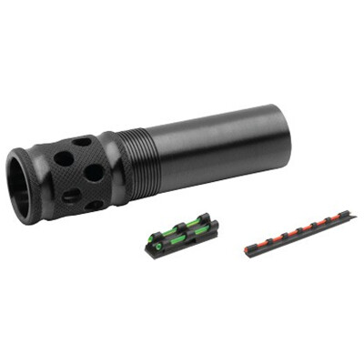 TRUGLO Remington Rem-Choke 20 Gauge Gobble Stopper Extreme Extended Ported Turkey Choke Steel Blued with Gobble-Dot Dual Color Fiber Optic Sights Set TG177XC