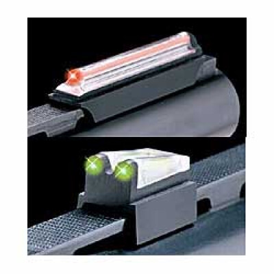 TRUGLO Magnum Gobble-Dot Xtreme Fiber Optic Magnetic Mount 3/8" Rib Shotgun Sights Red Front Green Rear
