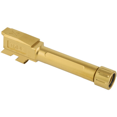 True Precision Glock 43 Replacement Barrel Threaded 1/2x28 Titanium Nitride Gold Finish