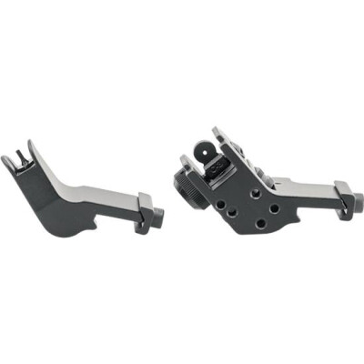 JE Machine Tech 45 Degree Fixed Offset Gun Sights Front and Rear Aluminum Black