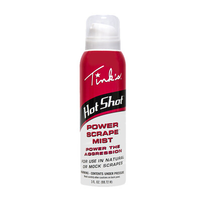 Tink's Hot Shot Power Scrape Mist Deer Lure 3 oz Aerosol Spray Can